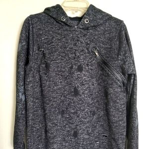 North's Republic mens Large pullover hoodie distressed Grunge